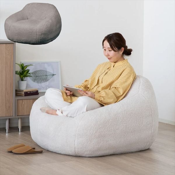 圧縮1Pソファー ポルカ ソファ ソファベッド ソファ 910219775 910219776 完成品 ナチュラル シック 北欧風 丸み もこもこ まるみ クッション ソファ 新生活 一人暮らし