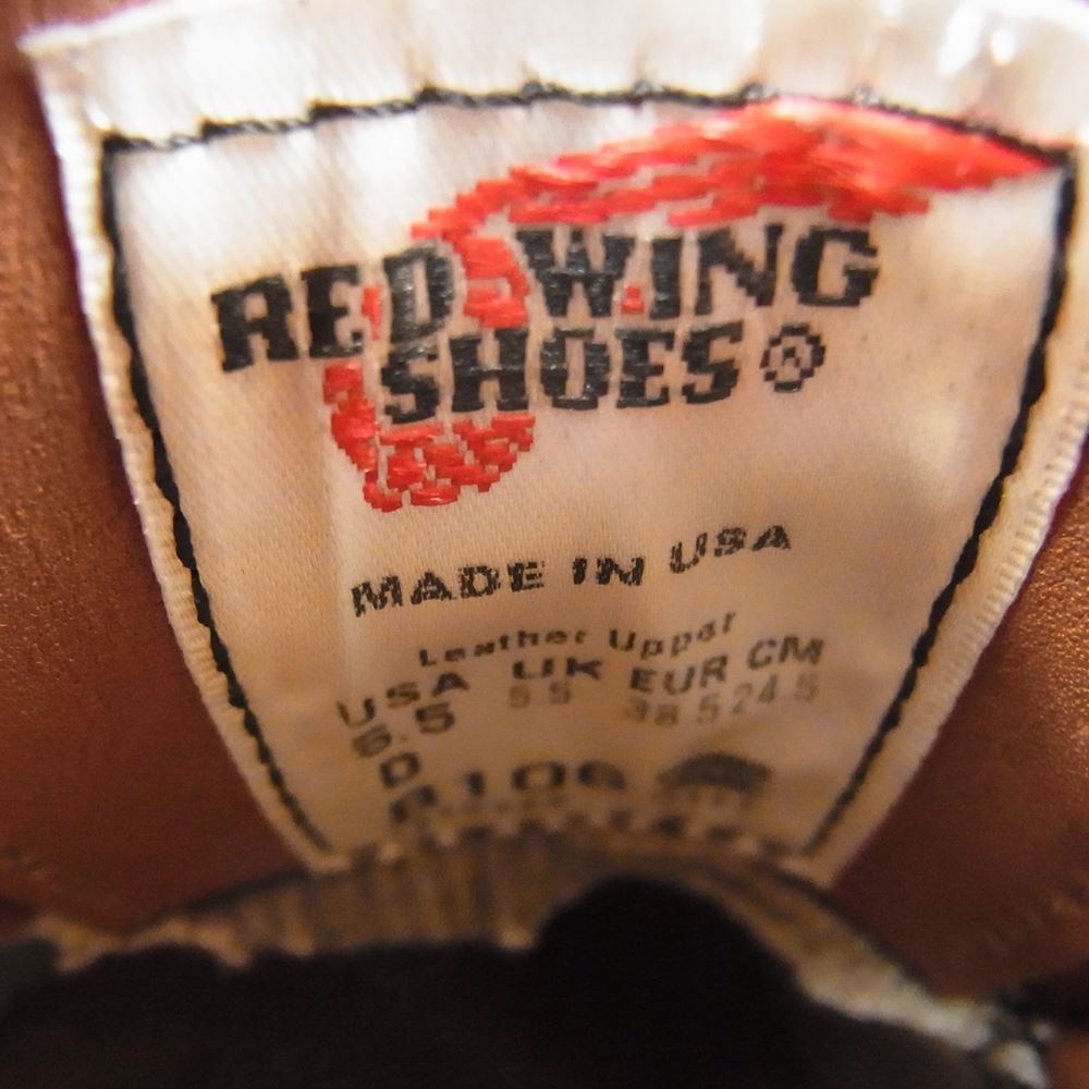 RED WING レッドウィング その他靴 8106 WORK OXFORD ワーク オックスフォード Black Chrome Leather  ブラッククロームレザー 牛革 シューズ ブラック系 ブラウン系 US6.5【中古】 色々な ￥17358.77