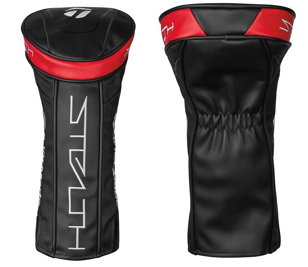 ブラック TaylorMade ゴルフステルスブラック/レッドドライバーヘッドカバー。