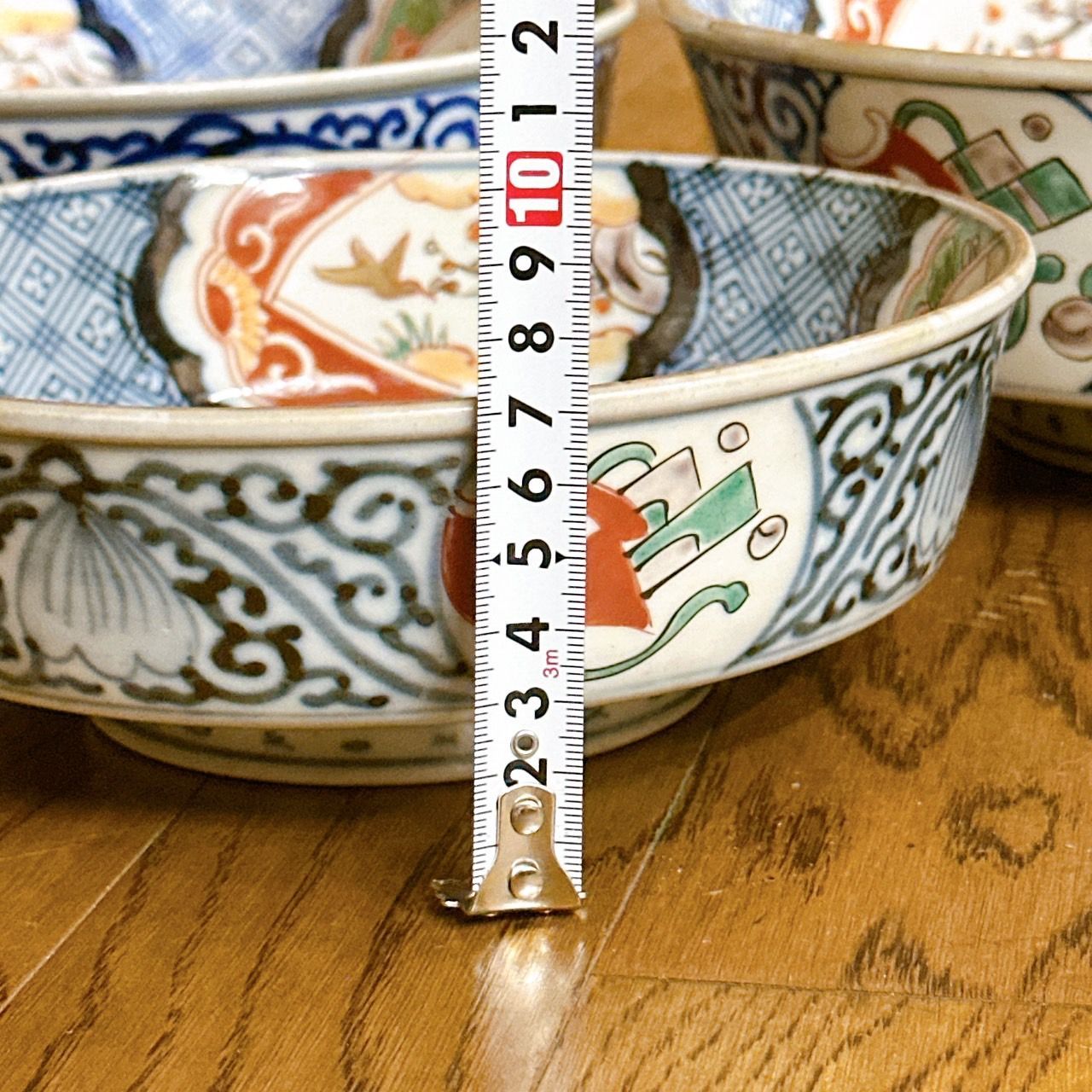 古伊万里 色絵 深鉢 三重鉢 三つ鉢 三つ組鉢 大鉢 3点セット 鳳凰 盛り