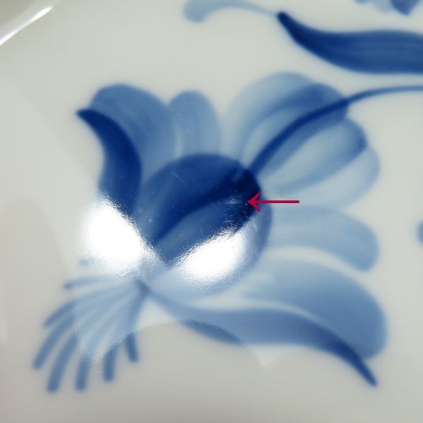 ロイヤルコペンハーゲン プレート□ブルーフラワー カーブ Royal