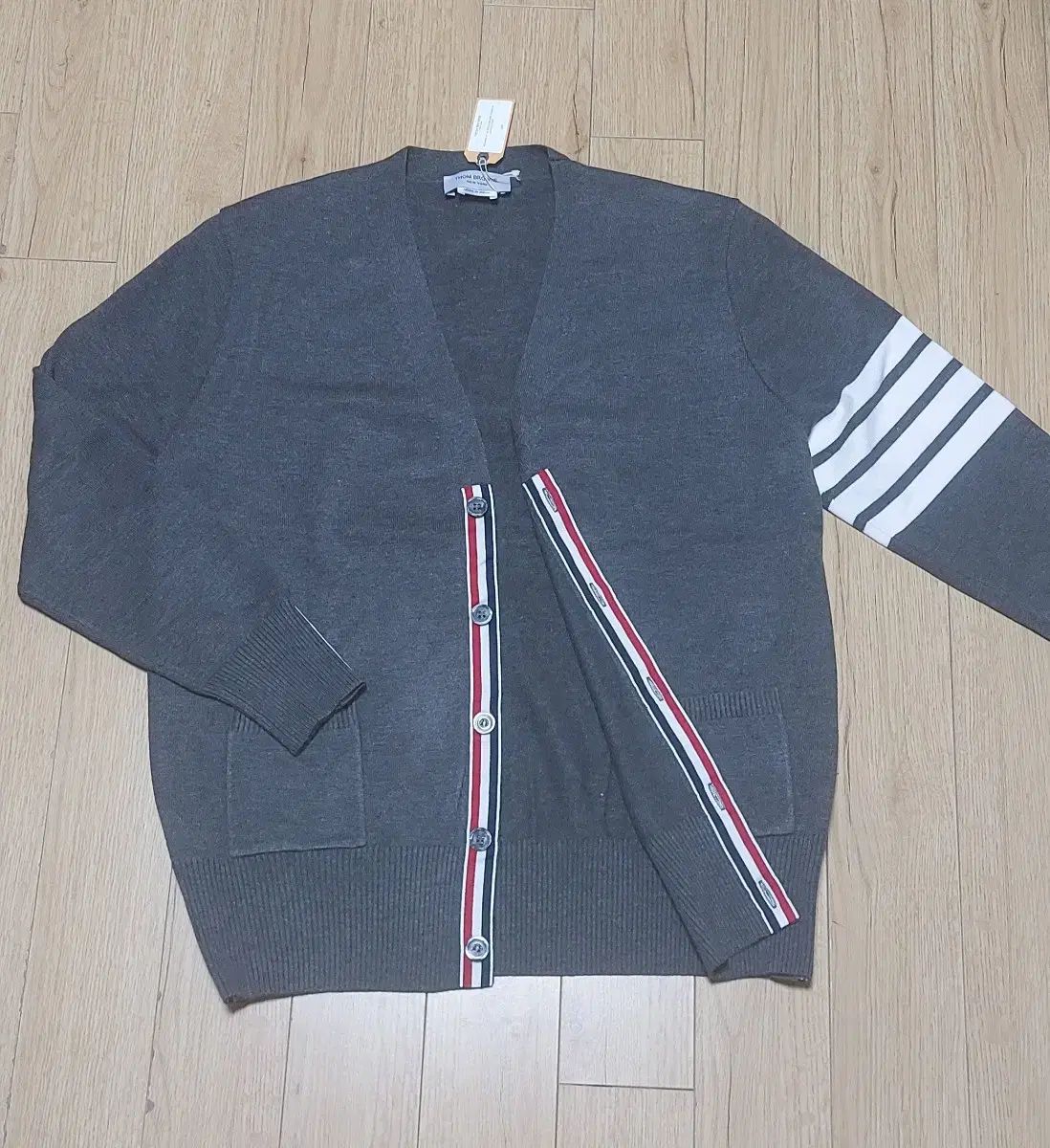 袖ストライプ カシミア