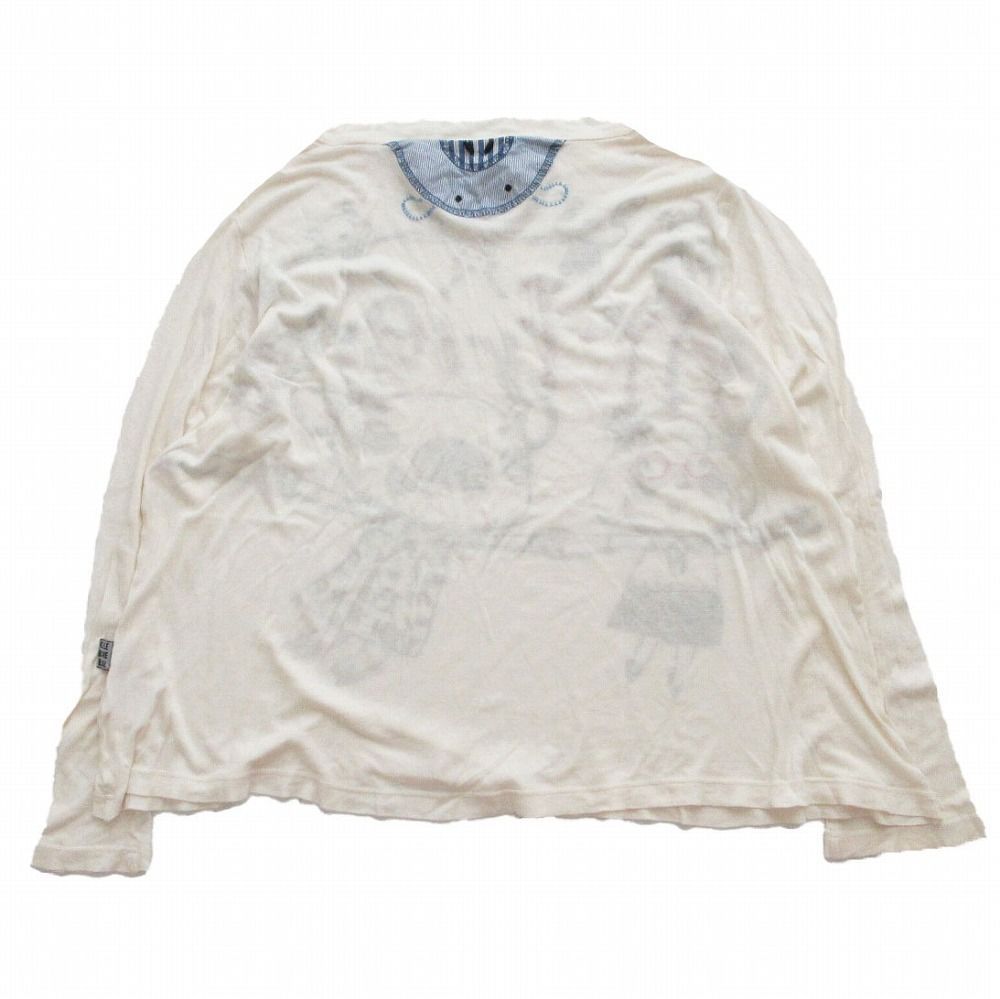 アルベロベロ ALBEROBELLO ブタ ぶたさん ワイド フレア ロングスリーブ Tシャツ ホワイト レディース 【中古】 アルベロベロ ALBEROBELLO ブタ ぶたさん ワイド フレア ロング
