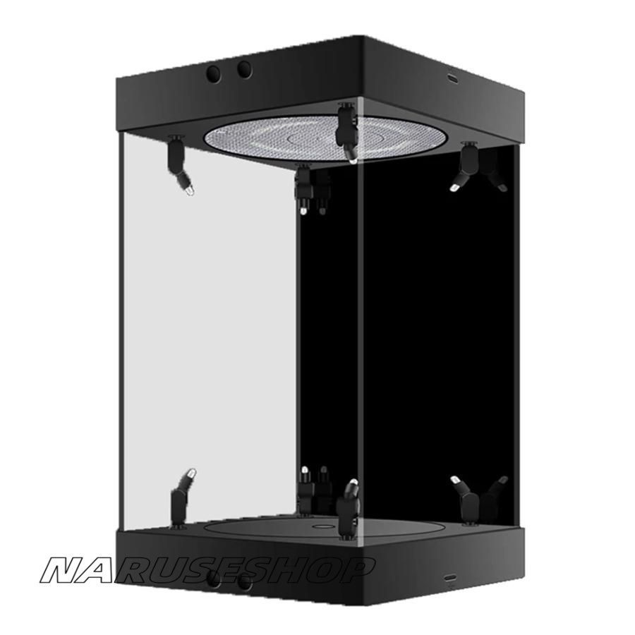 アクリルフィギュアボックス LED広角スポットライト 360°回転 調節 なライトとTP-Cケーブル付きリモコン セルフローディング式透明