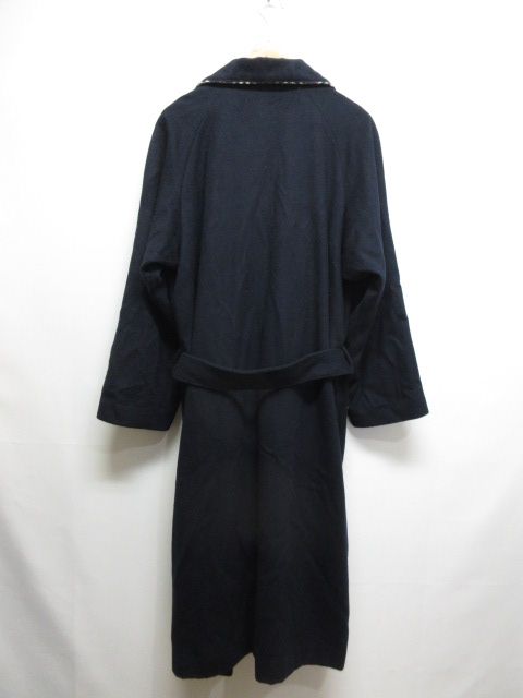 BURBERRY LONDON ガウンコート ウール ロングコート ネイビー L