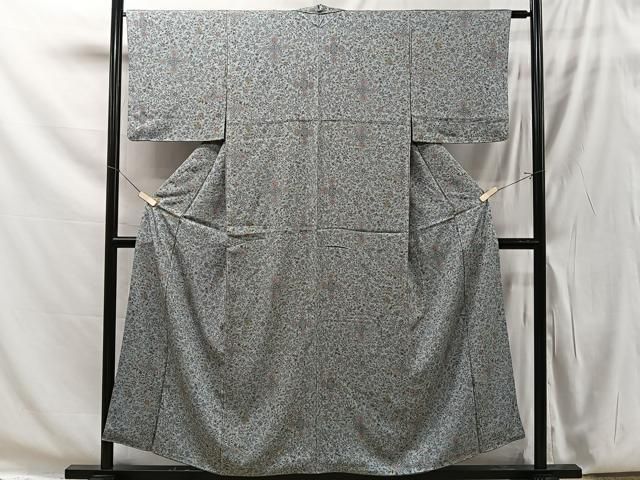 平和屋着物□上質な小紋 更紗花文 正絹 逸品 CAAV1590kb