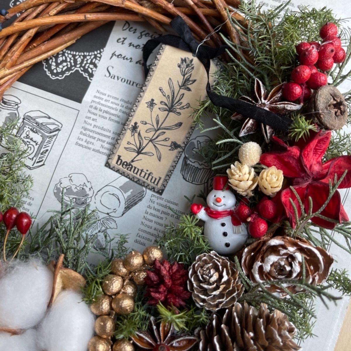 完売⭐️森からの贈り物❤️まるごと木の実のリース❝᷀ົཽ