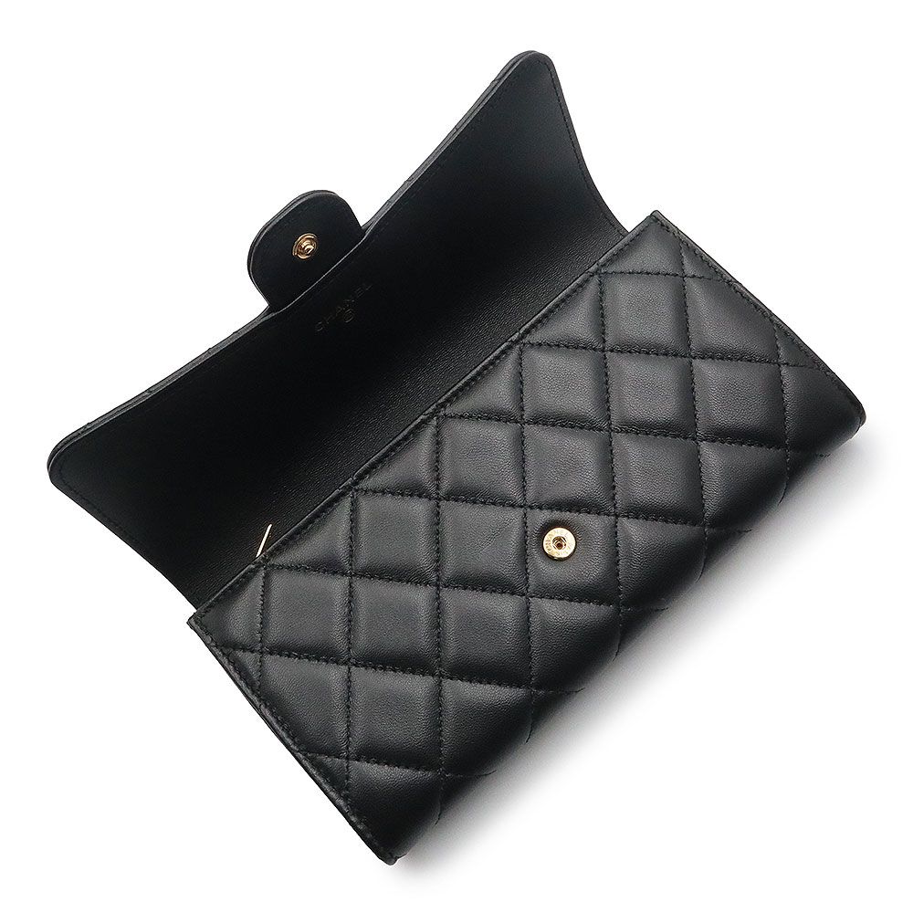 シャネル マトラッセ クラシック ロング フラップウォレット 二つ折り  