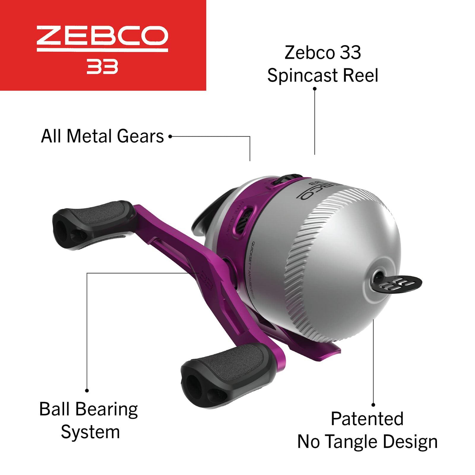 Zebco 33 スピンキャストフィッシングリール サイズ30リール 右利き