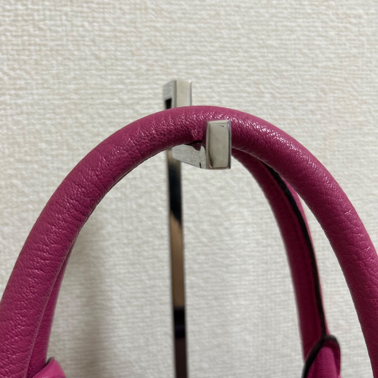 ロエベ LOEWE アマソナ28 ハンドバッグ トリコロール ピンク