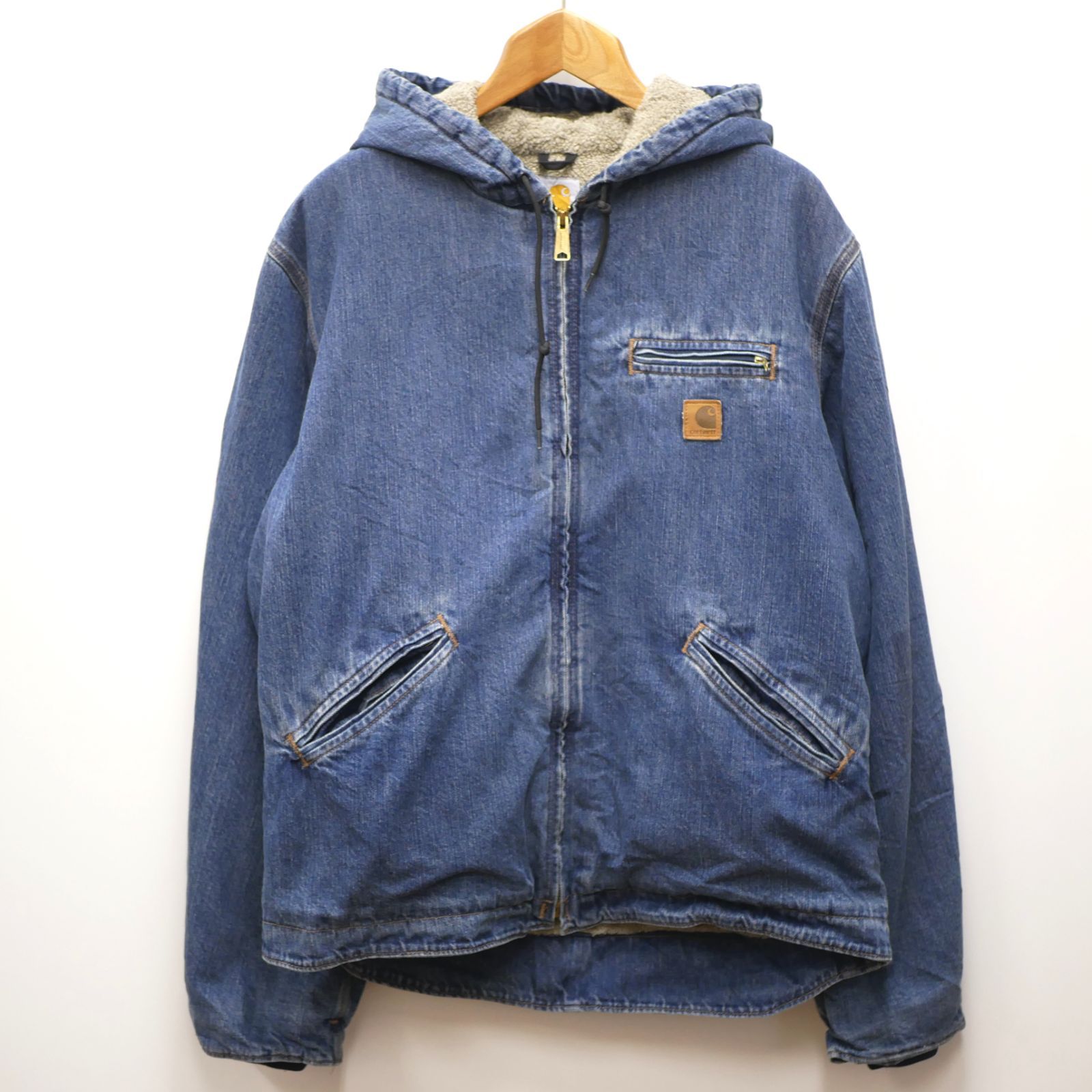 Carhartt カーハート シエラジャケット ボア デニム パーカー L 古着