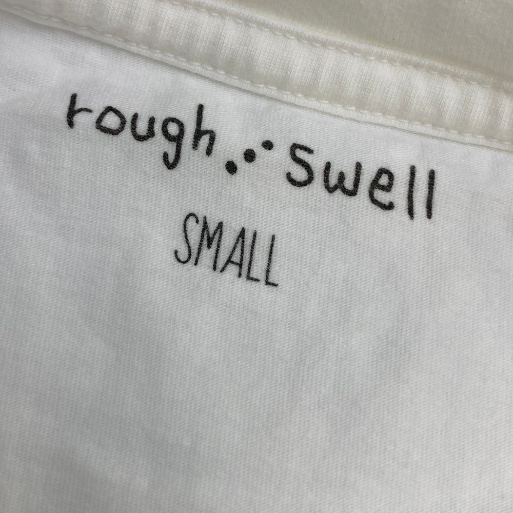 サイズ：S ROUGH&amp;SWELL ラフアンドスウェル  半袖Tシャツ プリント  ホワイト系 [240101480257] ゴルフウェア メンズ ストスト サイズ：S ROUGH&SWELL ラフアンドスウェル 半袖Tシャツ