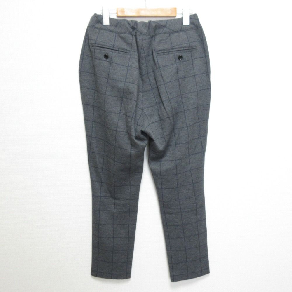 45R フォーティーファイブアール チェック ウール イージースラックスパンツ サイズ3 グレー レディース 古着