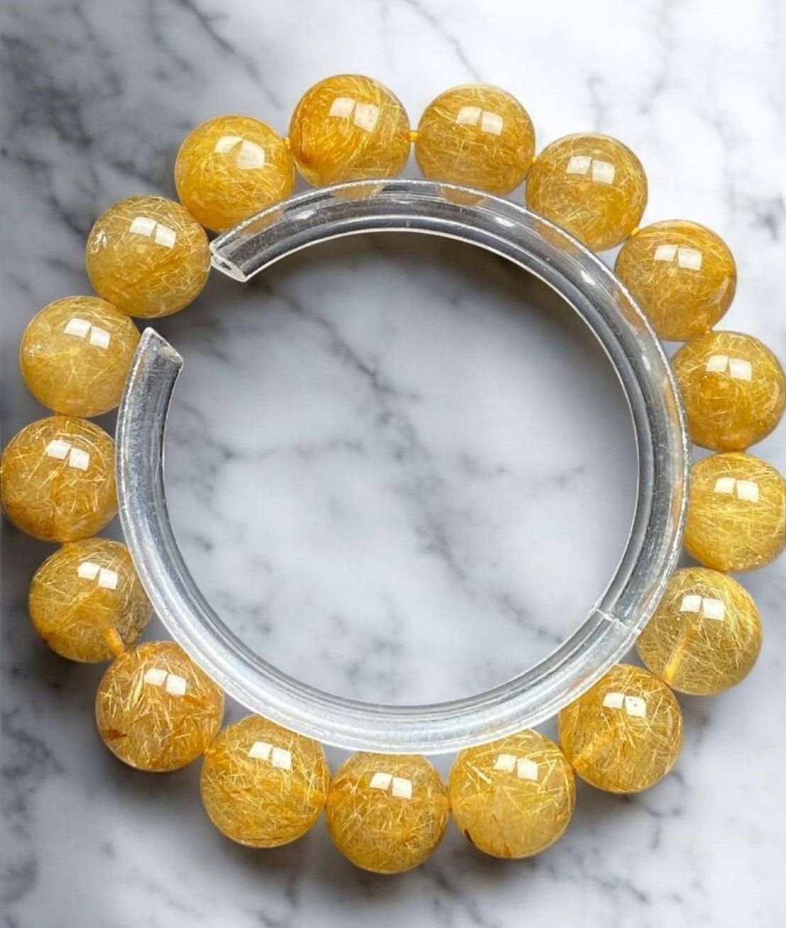 nep7j5]ゴールドタイチンルチル 12.5mm 極品位 式神封入 - メルカリ 