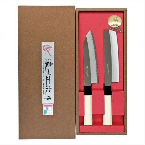 新品・5営業日で発送】佐竹産業 飛騨・美濃すぐれもの 鋼和包丁2点 