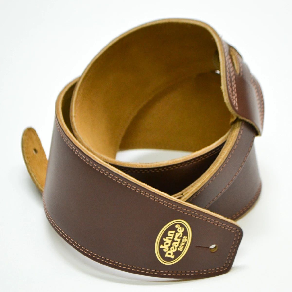 John Pearse Brown Saddle Lether Guitar Strap