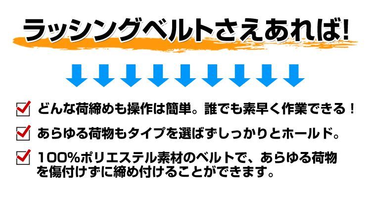ラッシングベルト ラチェット式