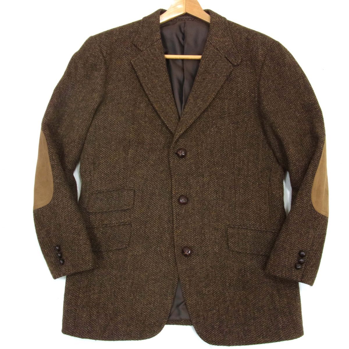 美品　ハリスツイード　J.PRESS　テーラードジャケット　エルボーパッチ 定価6万円◇J.PRESS×HarrisTweed ツイードジャケット エルボーパッチ