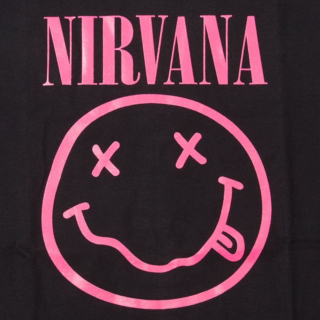 【NIRVANA】ニルヴァーナ ニルバーナ ニコちゃん ロックTシャツ バンドTシャツ バックプリント Against