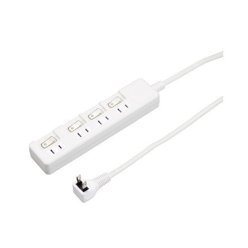 【新品・7営業日以内発送】H8S442WH ４個口節電タップ２ｍホワイト【沖縄離島販売不可】
