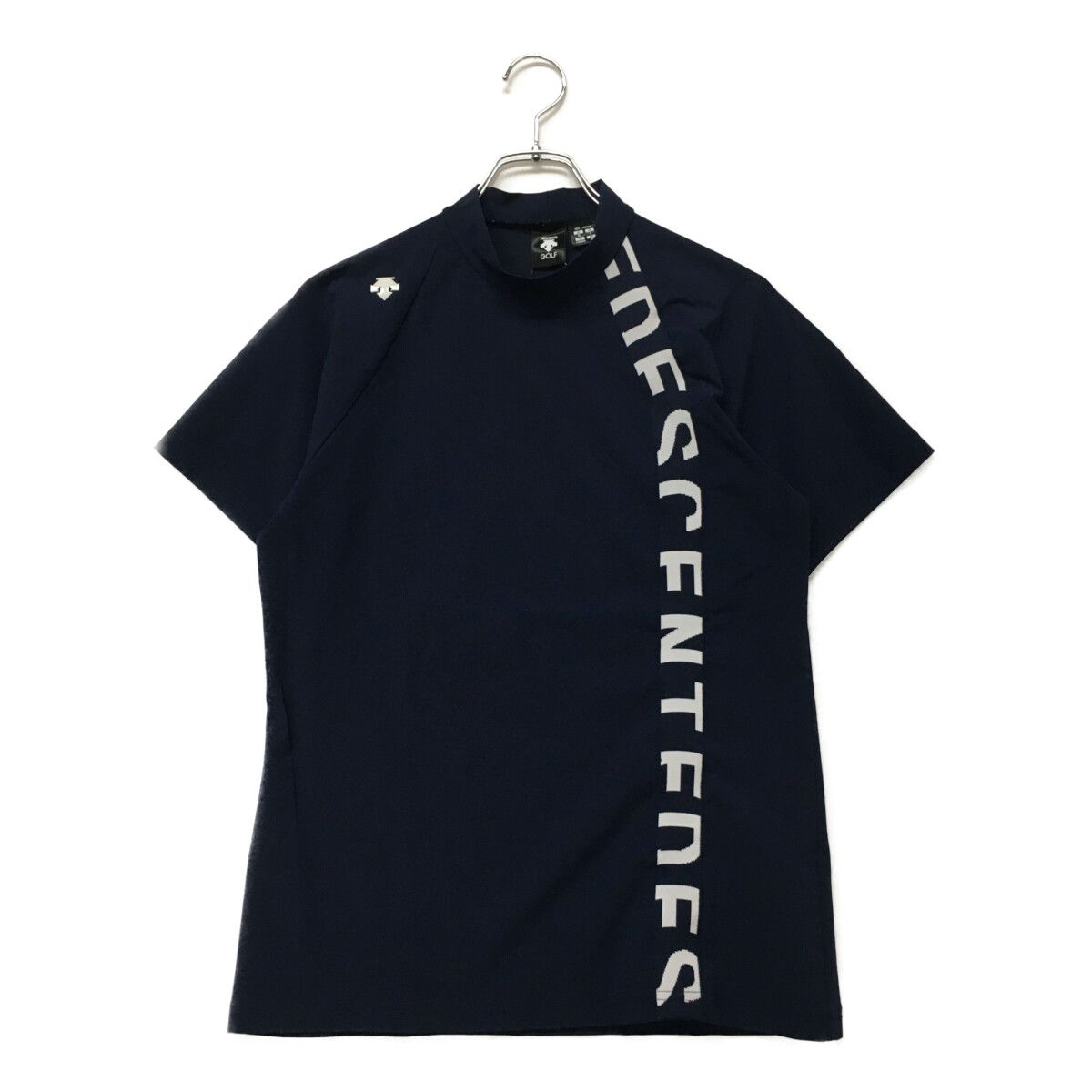 coco 中古 デサントゴルフ DESCENTE GOLF メンズ 半袖シャツ M 紺 ネイビー モックネック 中古 メンズ デサントゴルフ DESCENTE GOLF 半袖シャツ M 紺