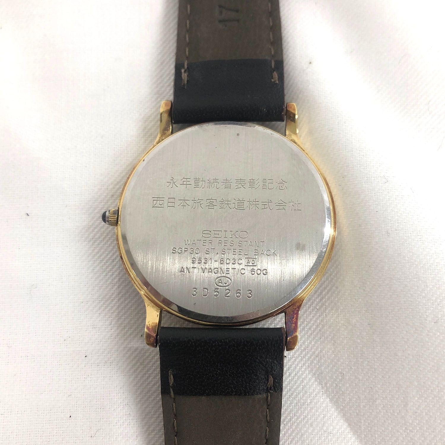 SEIKO Dolce セイコー ドルチェ ゴールド ブラウンベルト 9531-6030 