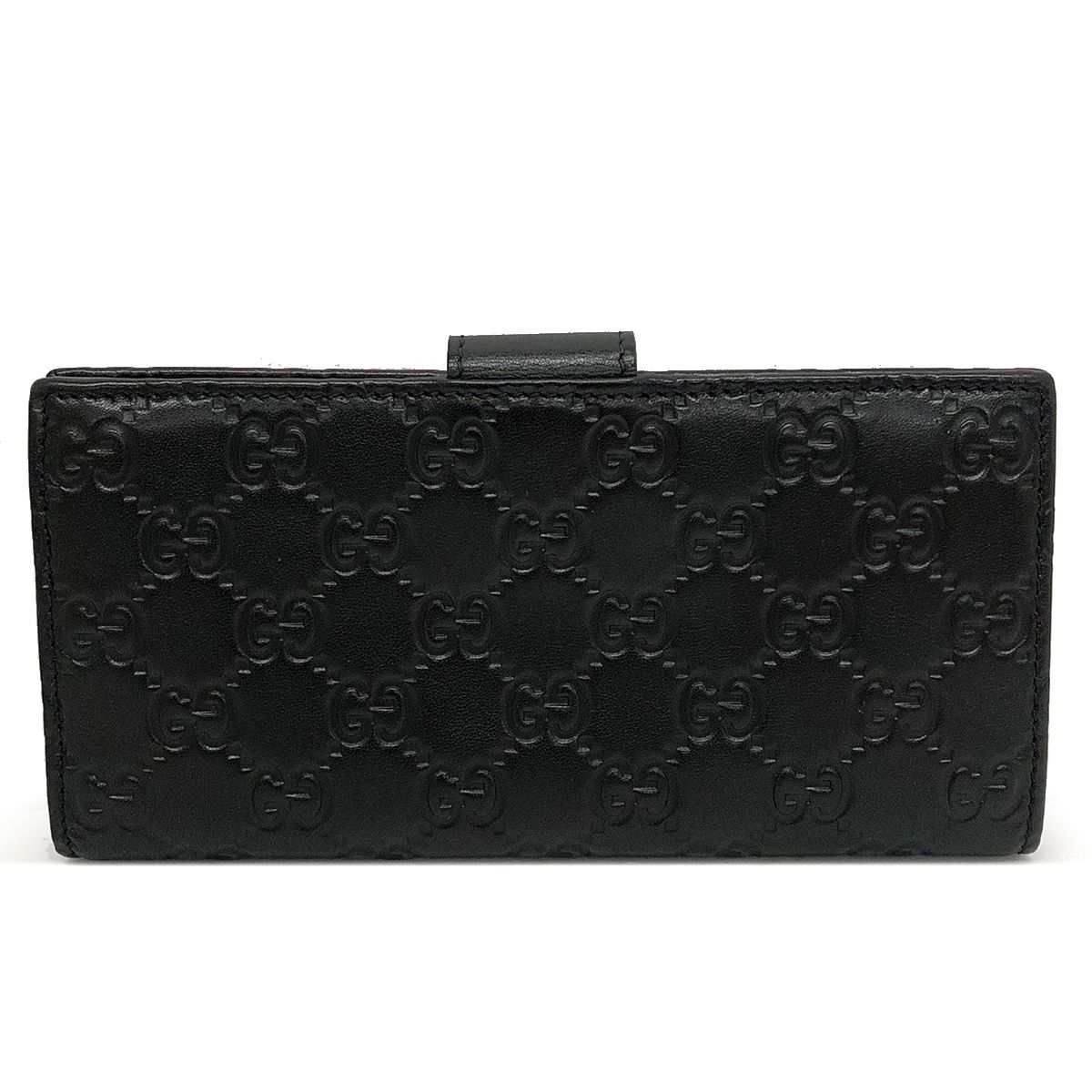 GUCCI グッチ シマ GG柄 二つ折り 長財布 財布 ウォレット ロゴバー