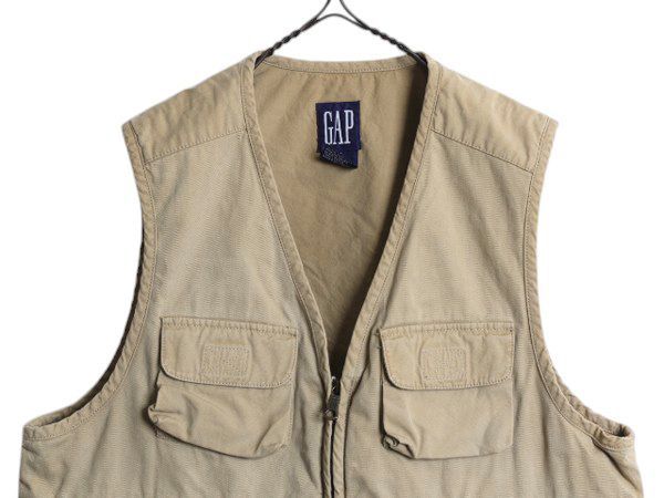 お得なクーポン配布中!】 90s OLD GAP サファリ ベスト メンズ M 古着