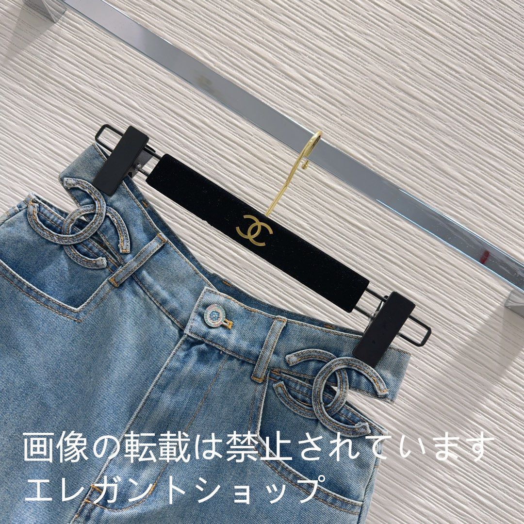 CHANELシャネル夏の新作デニムスーツトップス+ショートパンツ