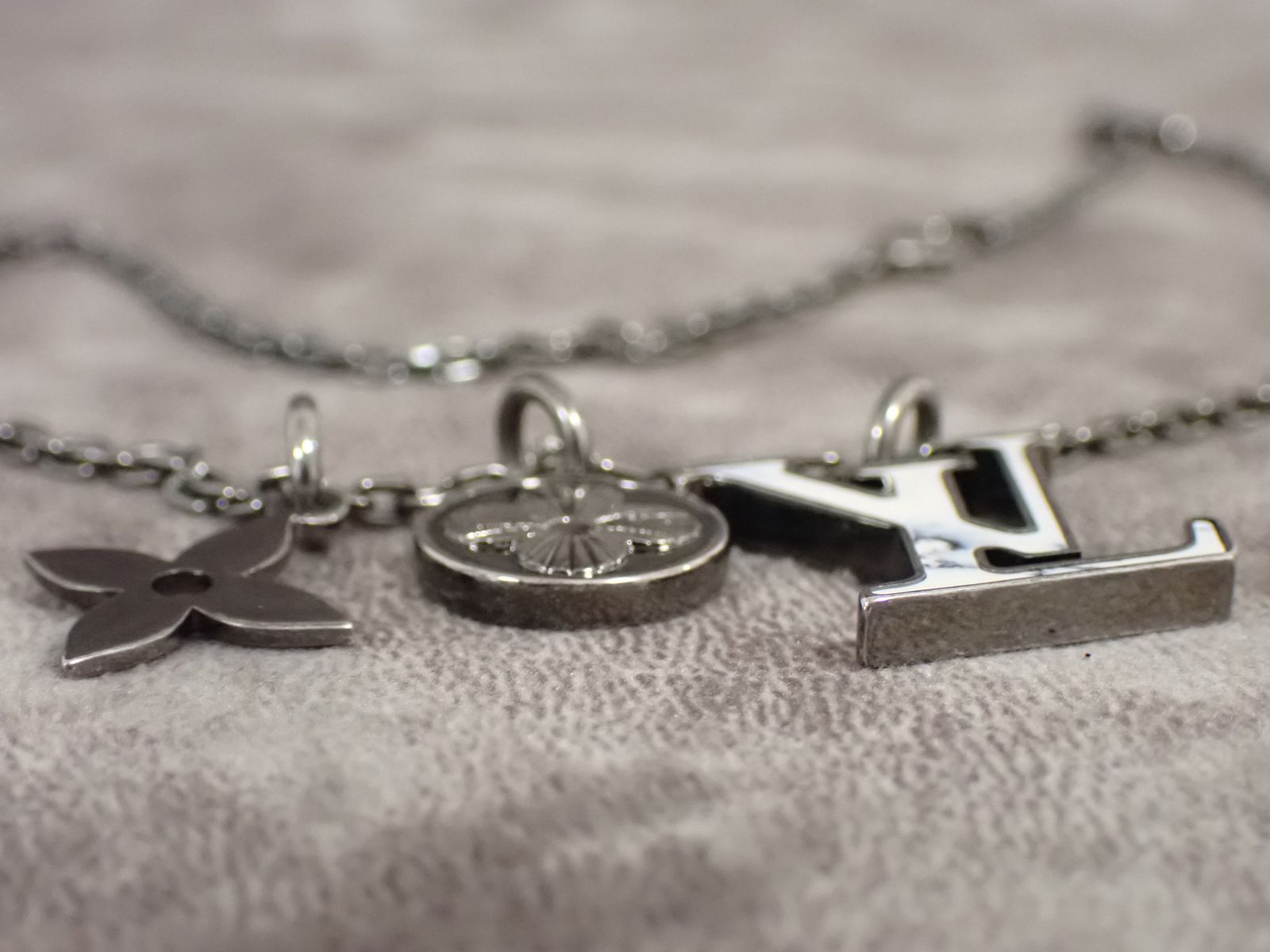 ルイヴィトン LOUIS VUITTON ペンダント LVイニシャル ネックレス