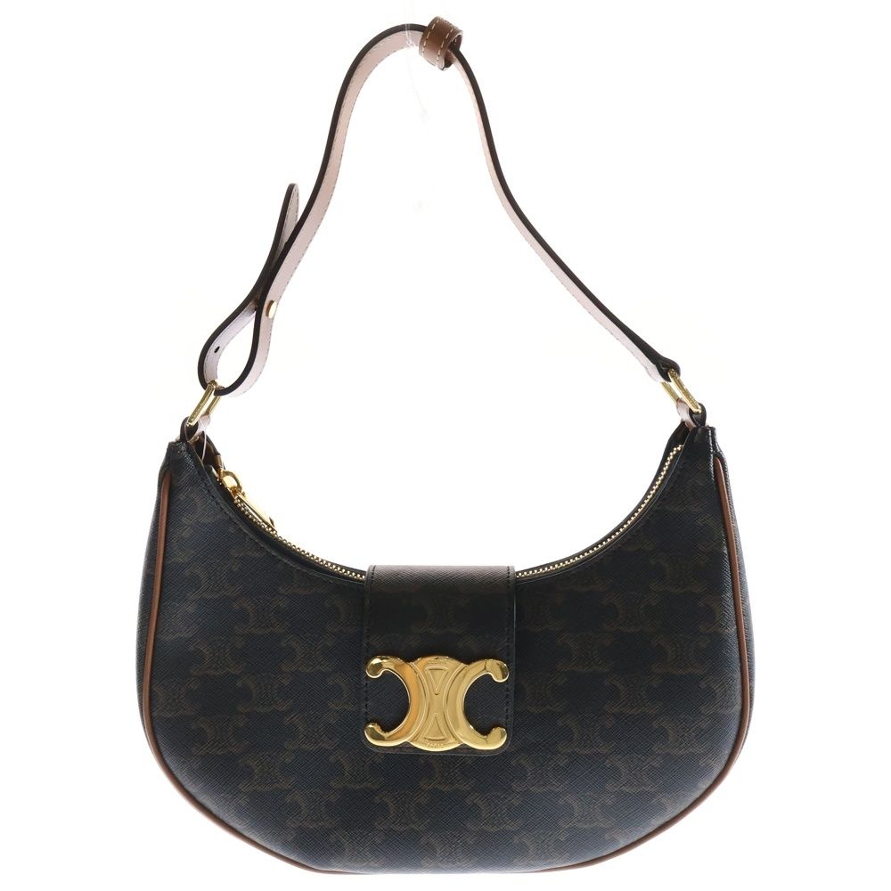 専用❗️未使用に近い♡CELINE✨セリーヌ トリオンフ　 ゴールド金具 レザー セリーヌミディアム トリオンフ 黒 ゴールド金具 メンズ レザー