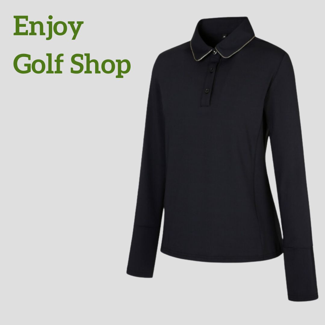 韓国限定ゴルフブランド韓国限定ゴルフウェア ポロシャツ ブラック