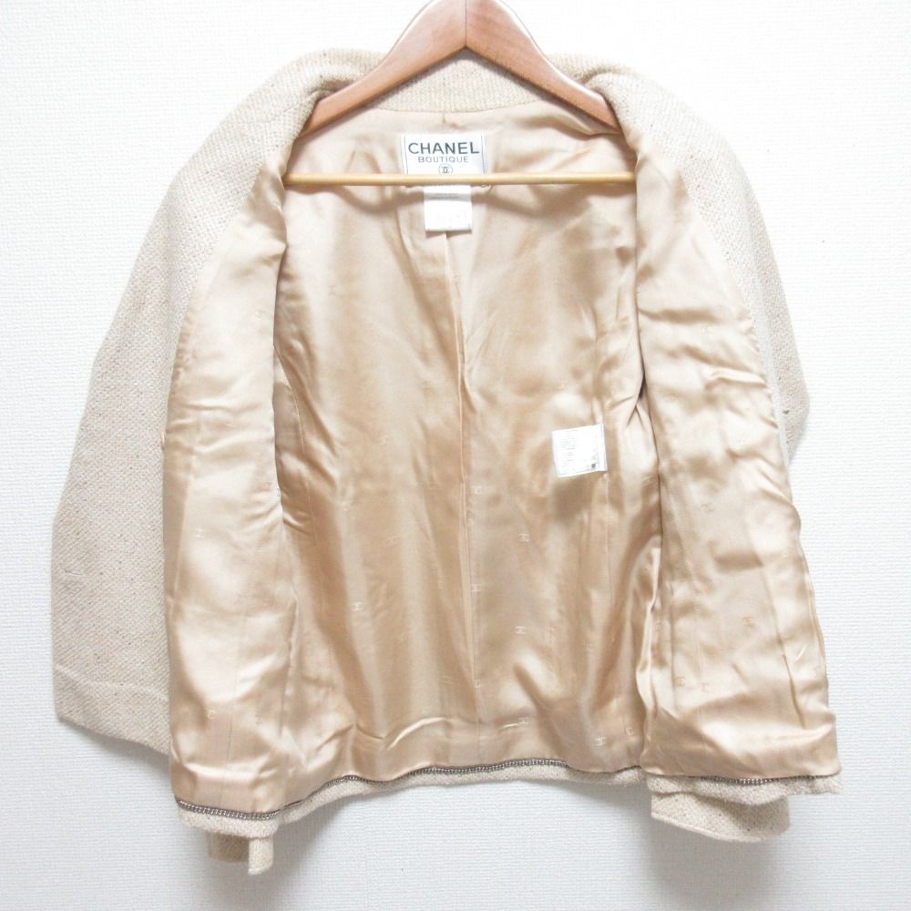 良品 98P CHANEL シャネル ヴィンテージ サマーツイード ダブル  