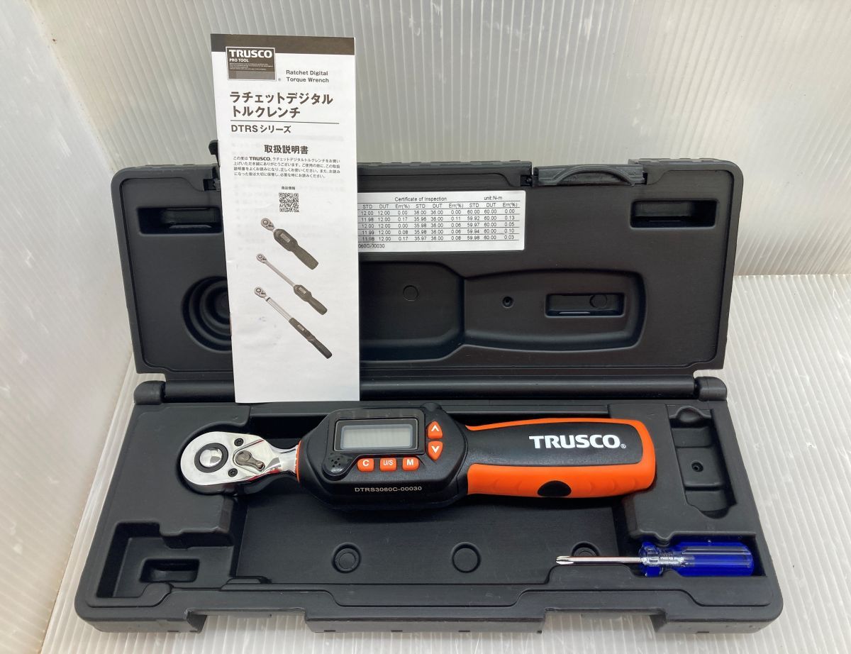 |現状品 トラスコ DTRS3-060C ラチェットデジタルトルクレンチ ケース付き