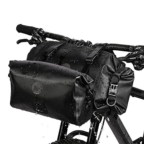 Rhinowalk 自転車 バッグ フロントバッグ ハンドルバーバッグ フレームバッグ バイク サイクリング かご 防水 最大12L ブラック X21998