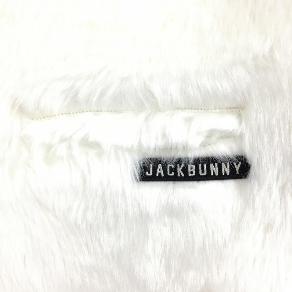 ジャックバニー ノースリーブワンピース 白 フェイクファー 裏地付