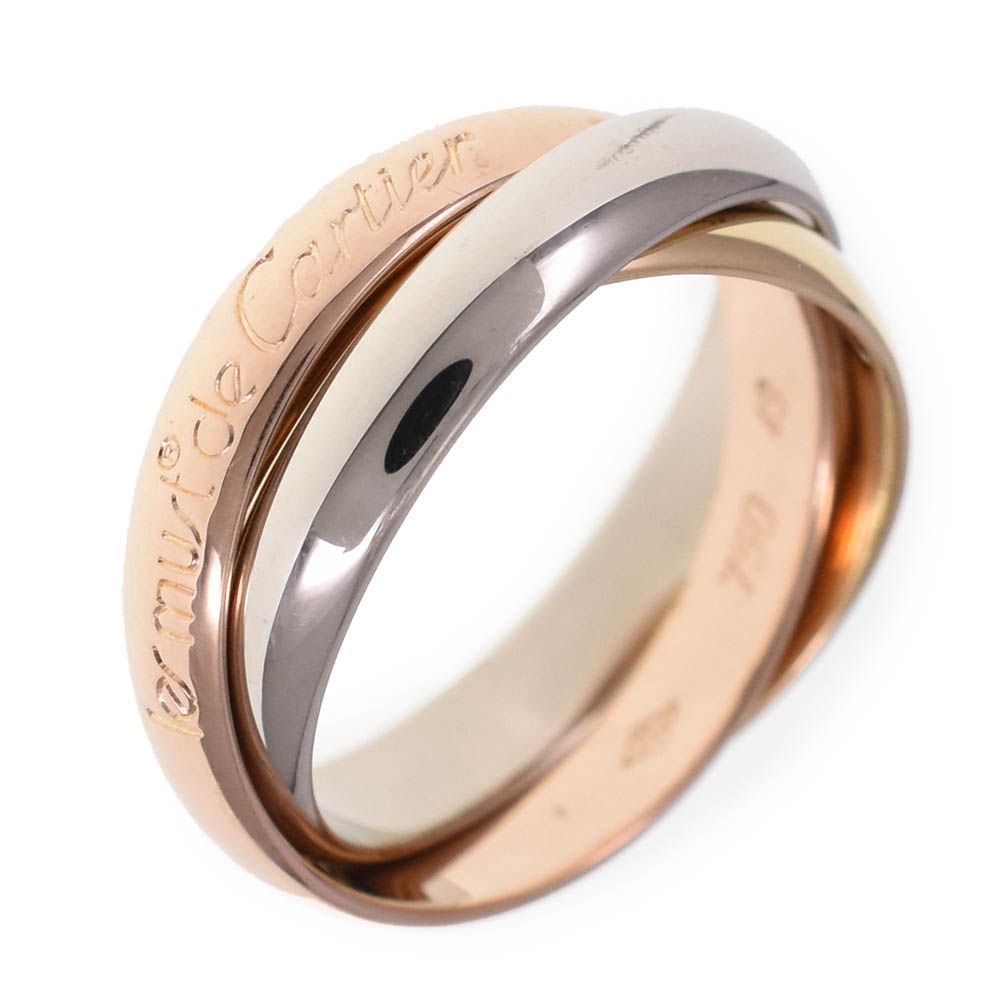 カルティエ CARTIER トリニティ 3連リング サイズ49/JP9 K18 カルティエ CARTIER トリニティ 3連リング サイズ49/JP9 K18