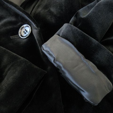 アナイ ANAYI テーラードジャケット ベルベット ベロア 38 M 黒