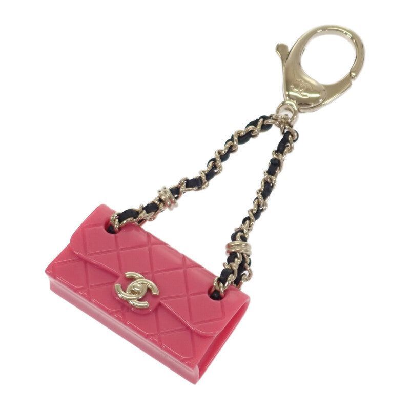 CHANEL マトラッセチェーンバッグ バッグチャーム レジン ピンク