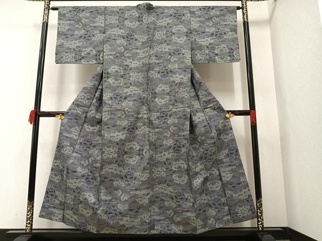 平和屋着物□本場大島紬 舞花文 正絹 逸品 CAAV0810ou