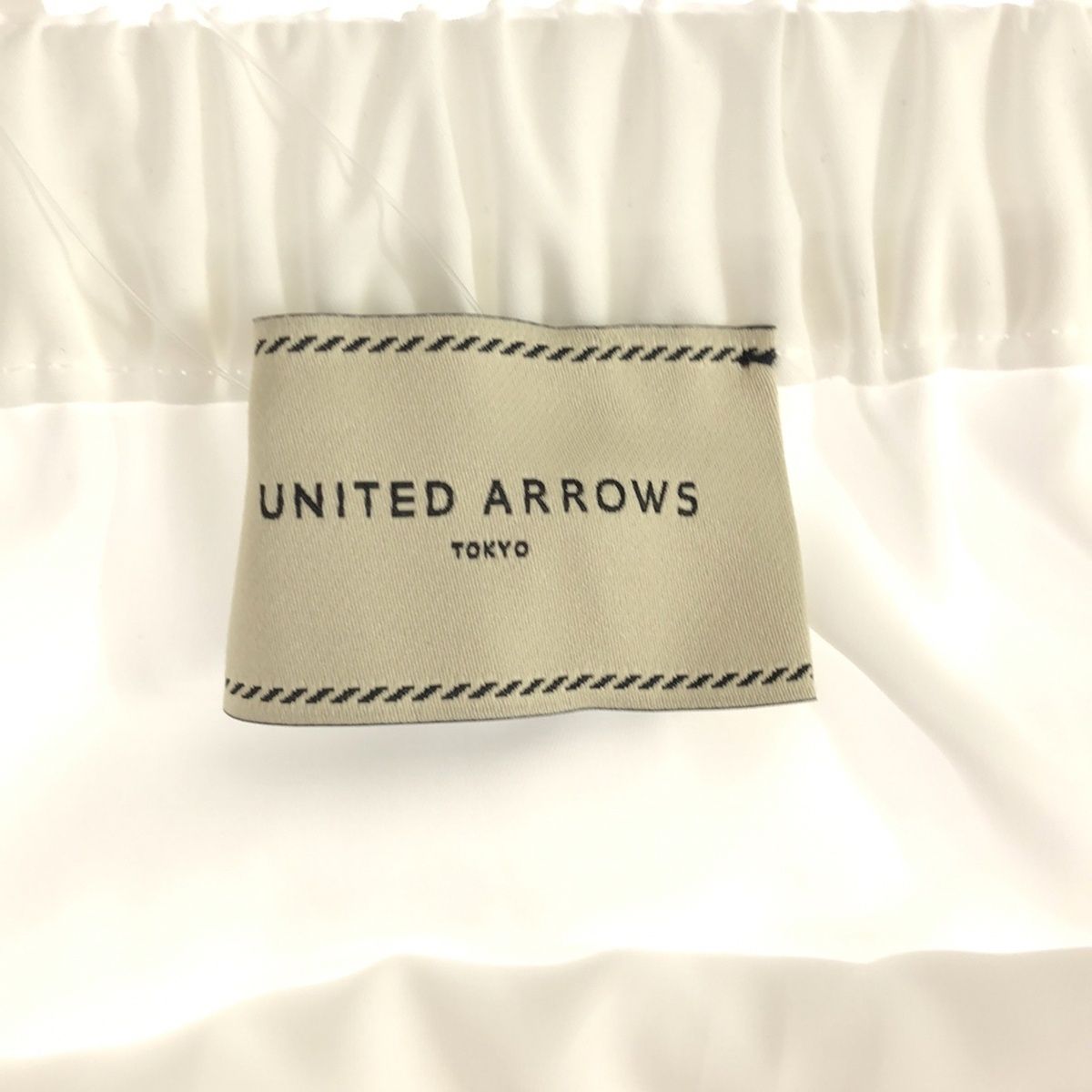 UNITED ARROWS ユナイテッドアローズ プリーツ ギャザー スカート 1524-199-5193 ホワイト 36