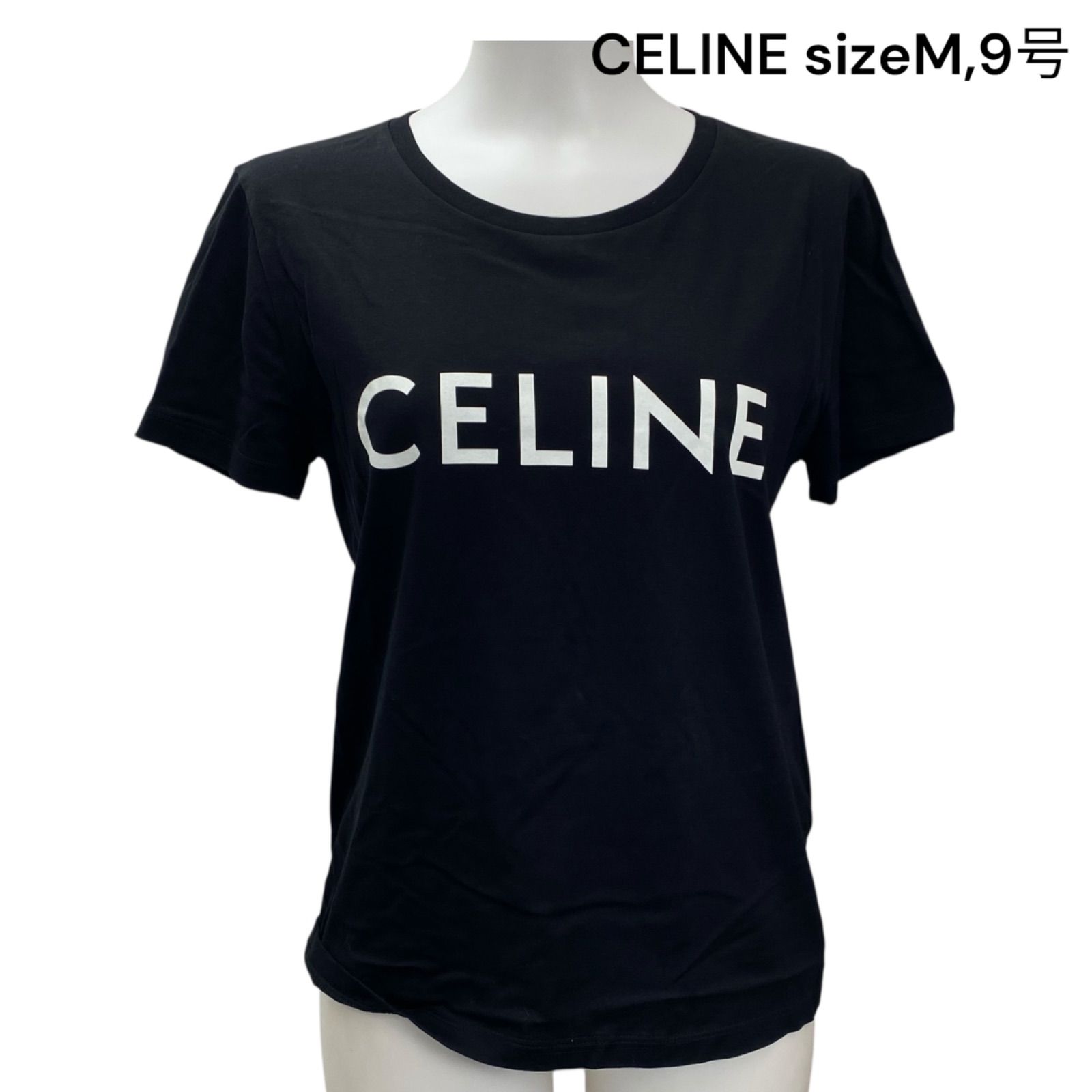 ○美品 セリーヌ CELINE Tシャツ カットソー 半袖 ブランドロゴ 