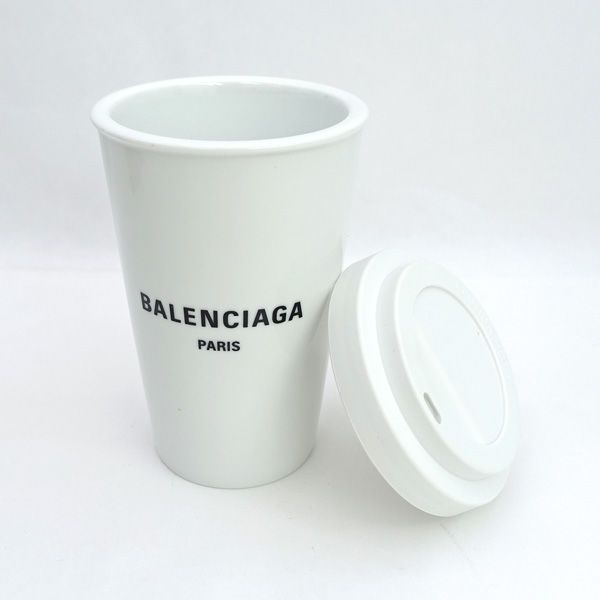 BALENCIAGA バレンシアガ ◆PARIS ロゴ タンブラー 蓋付きコップ 食器 陶器 ブランド SKLAD-KIRPICHA_RU
