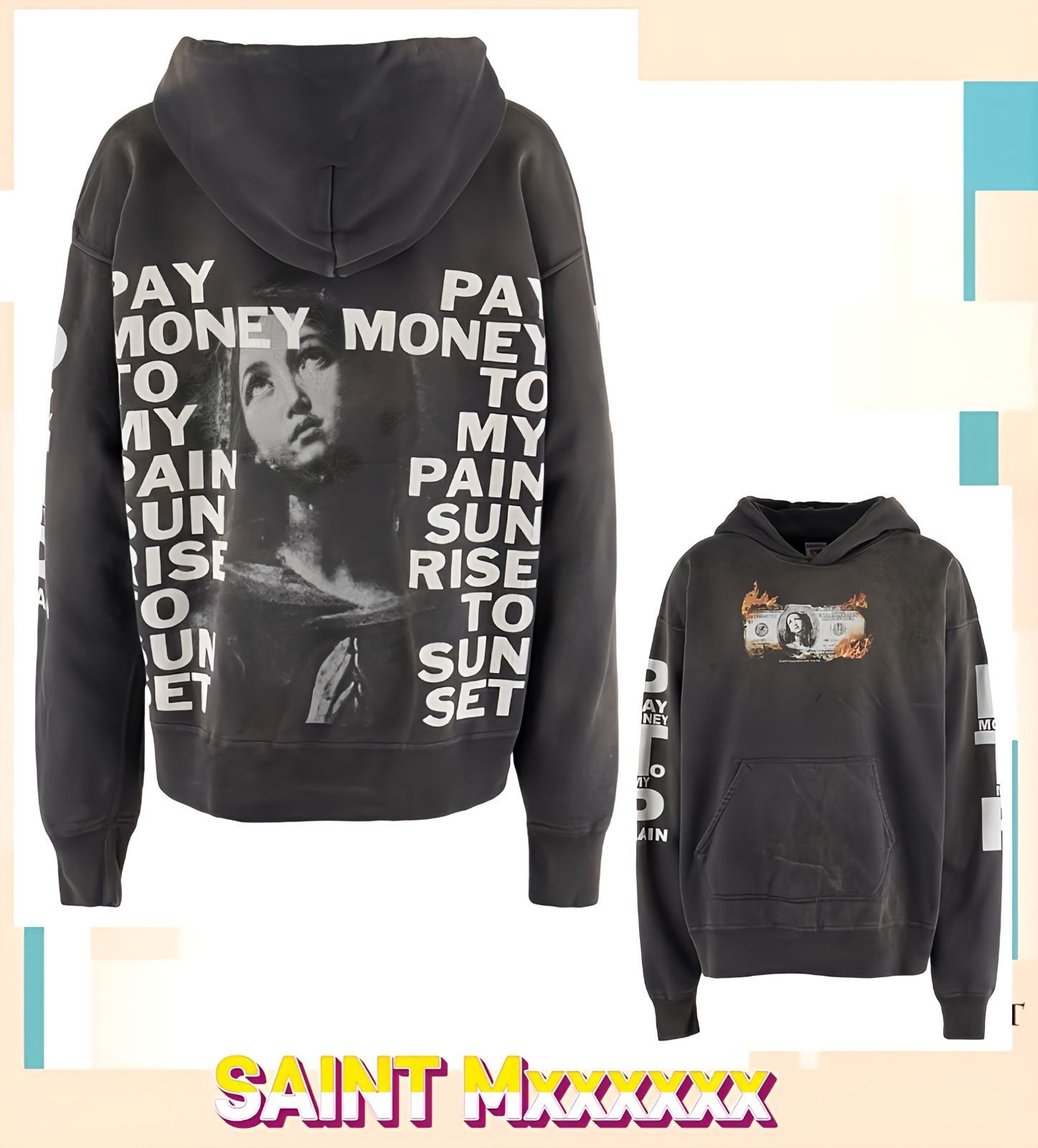 新作商品 PTP_HOODIE/BRND MONEY ジップアップ パーカー M SAINT