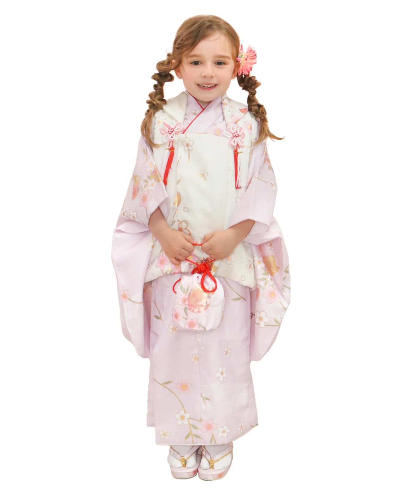 【在庫処分】フルセット 小物 被布 セット 753 着物 女の子 3歳 くすみ 七五三 [キョウエツ] [KYOETSU]