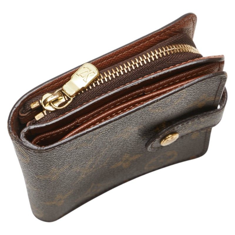 ルイ ヴィトン モノグラム コンパクトジップ 二つ折り財布 コンパクト  