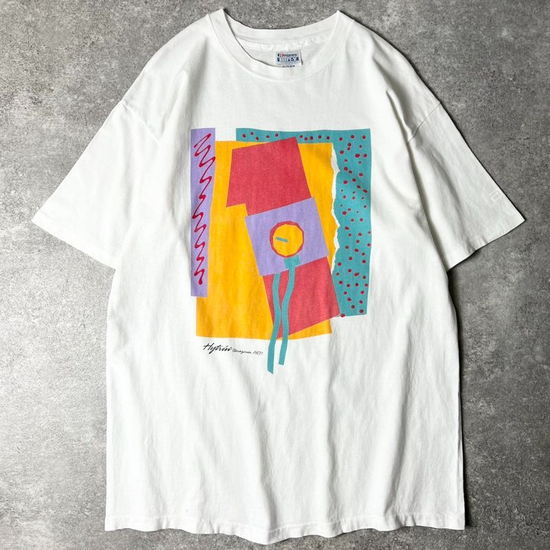 90s USA製 アート プリント 半袖 Tシャツ XL / 90年代 アメリカ製 