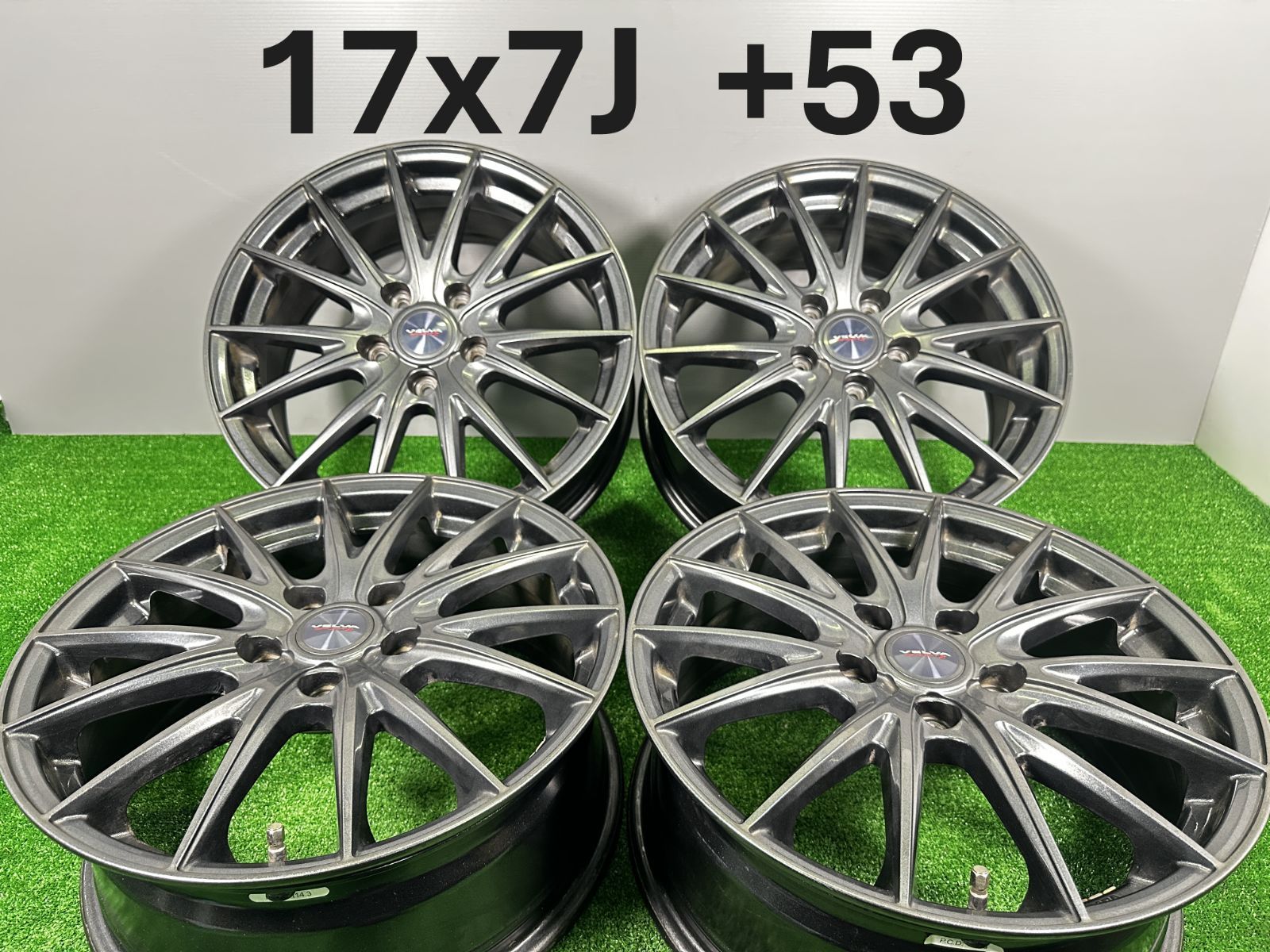 17x7J 53 5穴 PCD114.3 VELVA SPORT 4本 アルミホイール TA066
