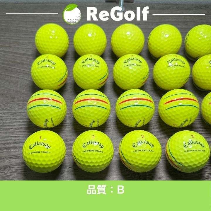 ロストボール Callaway CHROME SOFT TRUVISボール キャロウェイ クロムソフト トゥルービスボール イエロー 中古 ロストボール キャロウェイ クロムソフト トリプルトラック
