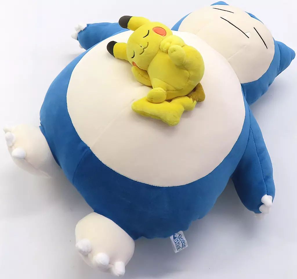 中古】ぬいぐるみ おやすみカビゴン＆ピカチュウ もっちり